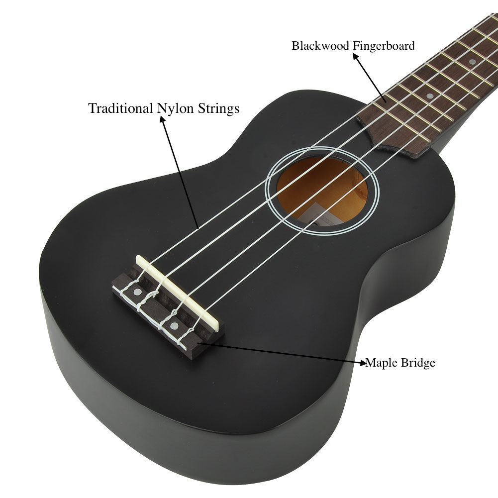 Soprano Ukulele Beginner Pack-21 Inch w/ Gig Bag Songbook Digital Tuner