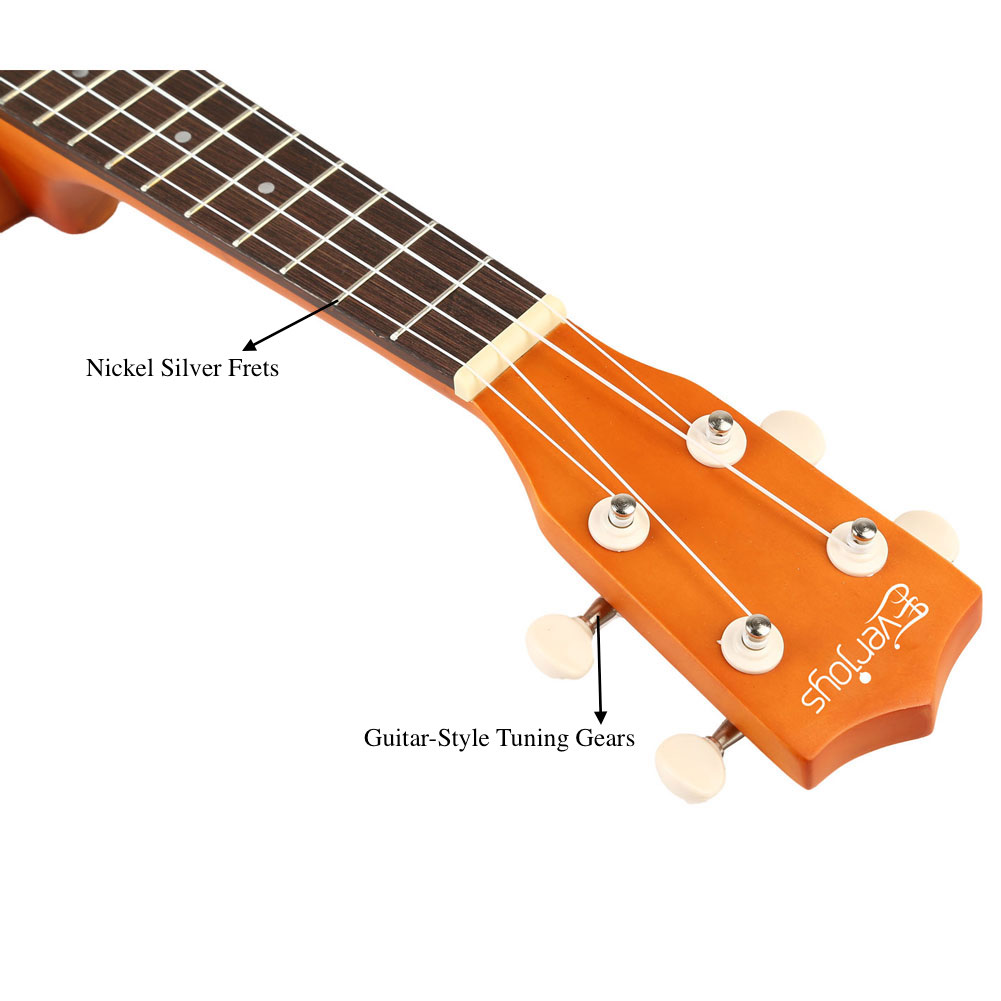 Soprano Ukulele Beginner Pack-21 Inch w/ Gig Bag Songbook Digital Tuner